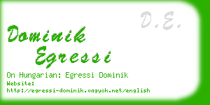 dominik egressi business card